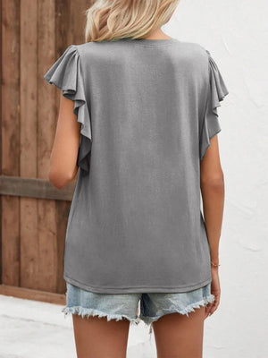 There's Nothing Better Ruffled Cap Sleeve Top