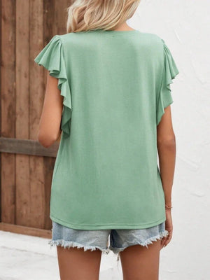 There's Nothing Better Ruffled Cap Sleeve Top