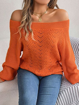 My Eyes On You Off-Shoulder Sweater