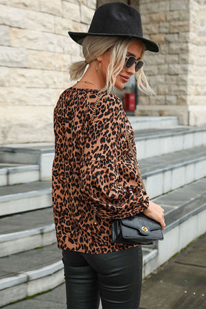 Different Opinion Leopard Print Blouse