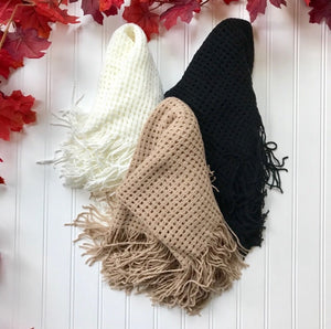 Fringed Infinity Scarf  - The Peach Mimosa 