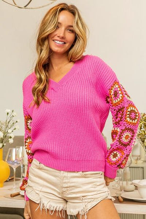 Market Stroll Crochet Sweater
