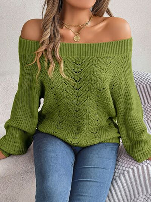 My Eyes On You Off-Shoulder Sweater
