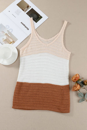 Happy Thoughts Color Block Knit Tank