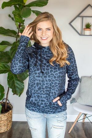 Midnight Leopard Hoodie-Adult and Kids