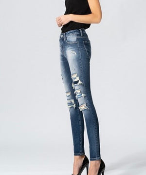 Felicia Distressed Dark Wash Jeans