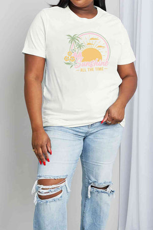 SUNSHINE ALL THE TIME Graphic Cotton Tee