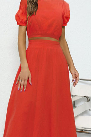 So Delightful Crop Top and Maxi Skirt Set