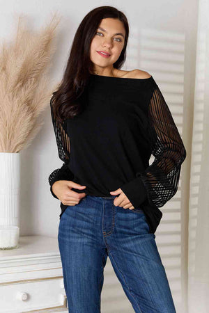 Destined To Impress Sheer Sleeve Top