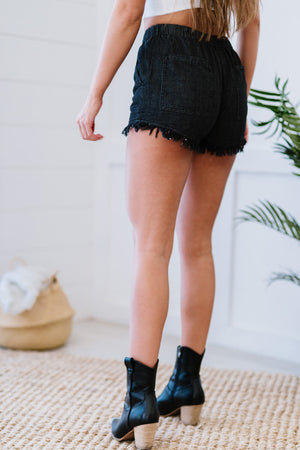Trip for Two Frayed Pull-On Shorts