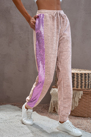 Moving and Grooving Sequin Joggers
