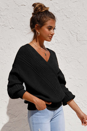 Time To Go Surplice Sweater