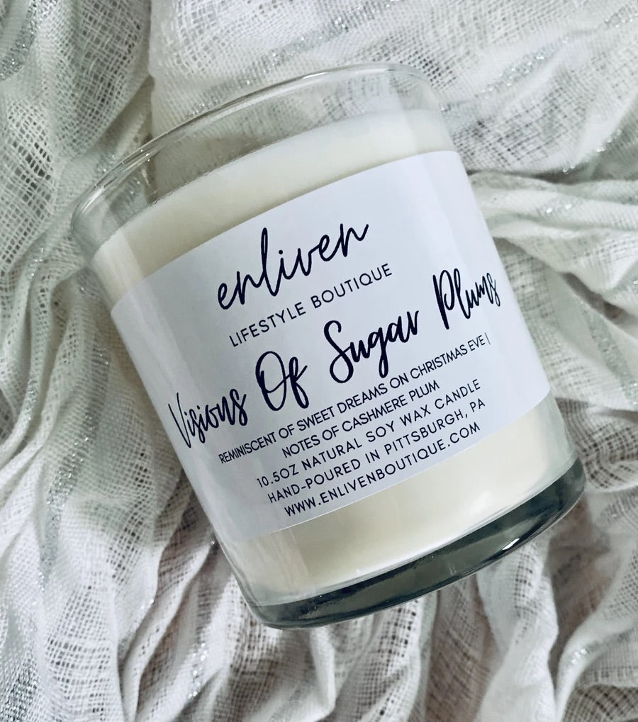 Visions of Sugar Plums (cashmere plum scent) candle