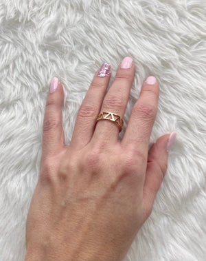 Love Triangle Gold Ring