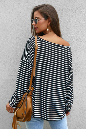 Just Stay Put Striped Top