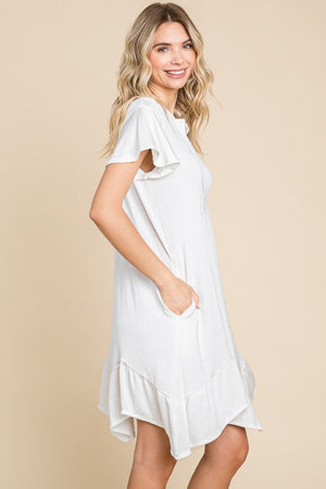 Call Me Later Asymmetric Hem Dress