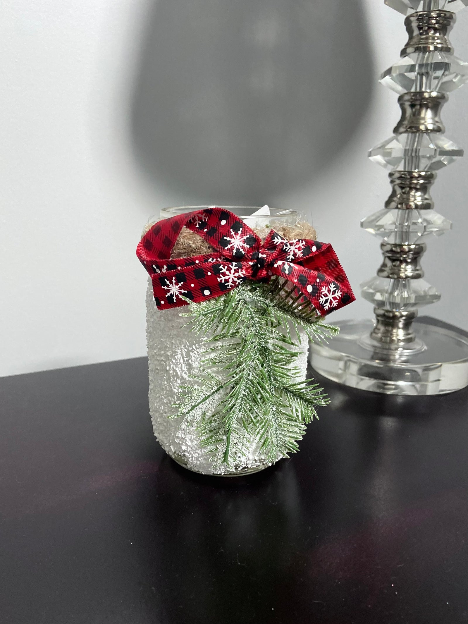 Frosted Woodland Glow Jar