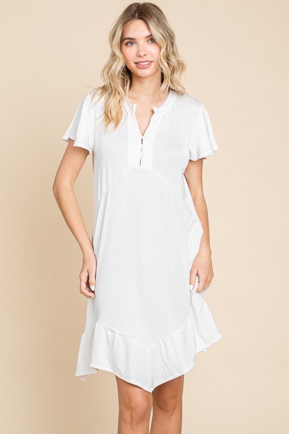 Call Me Later Asymmetric Hem Dress