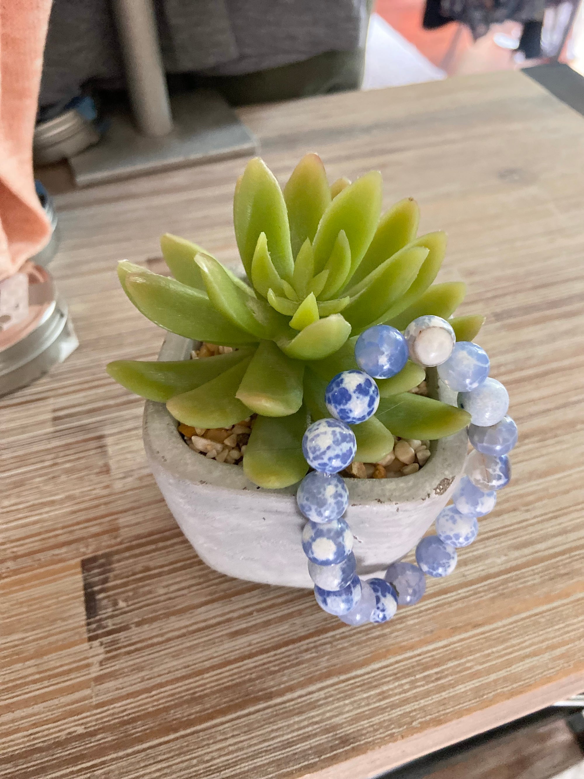 Celestial Veil Agate Bracelet