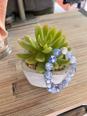 Celestial Veil Agate Bracelet
