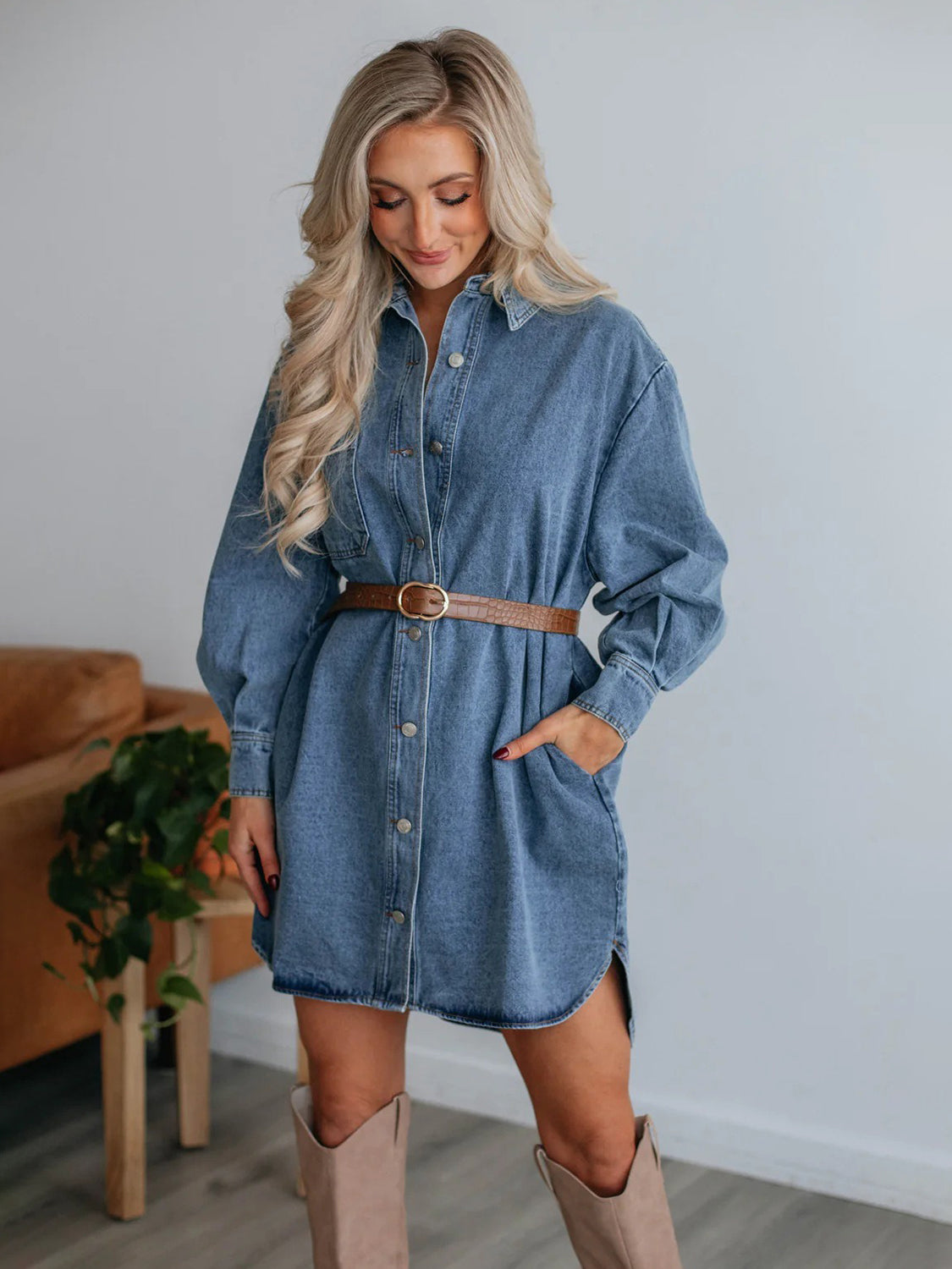 Talking My Language Denim Dress