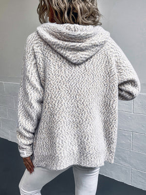 Hazy Horizon Zip-Up Hooded Sweater