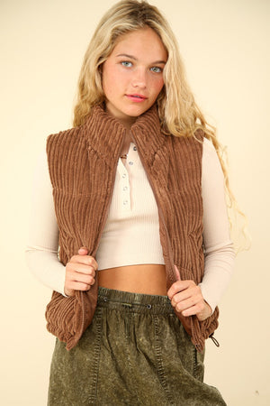 Autumn Glow Corduroy Puffer Vest