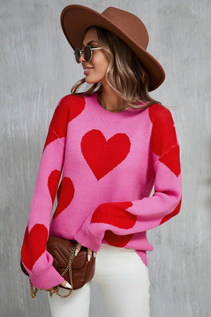 Love At First Knit Heart Sweater