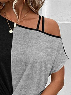 Take The Long Way Asymmetrical Neck Top