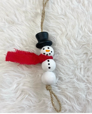 Jolly Bead Snowman Ornament