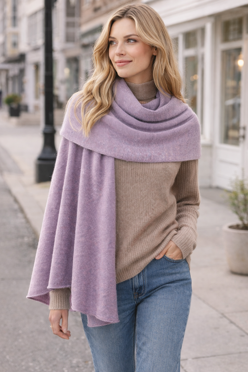 Andean Lavender Luxe Artisan Wrap/Scarf