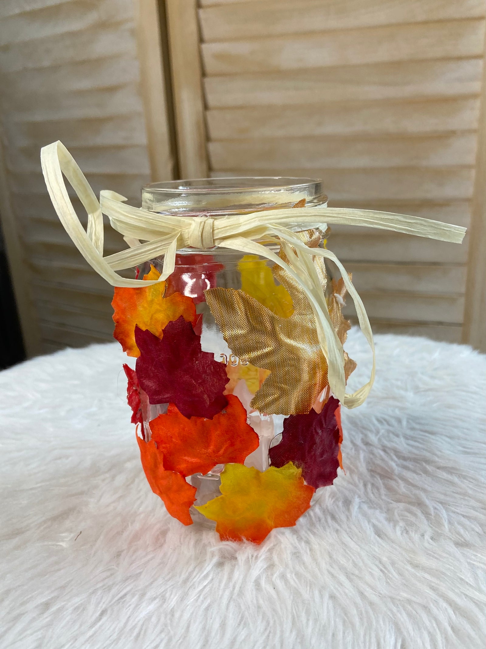 Autumn Glow Glass Jar