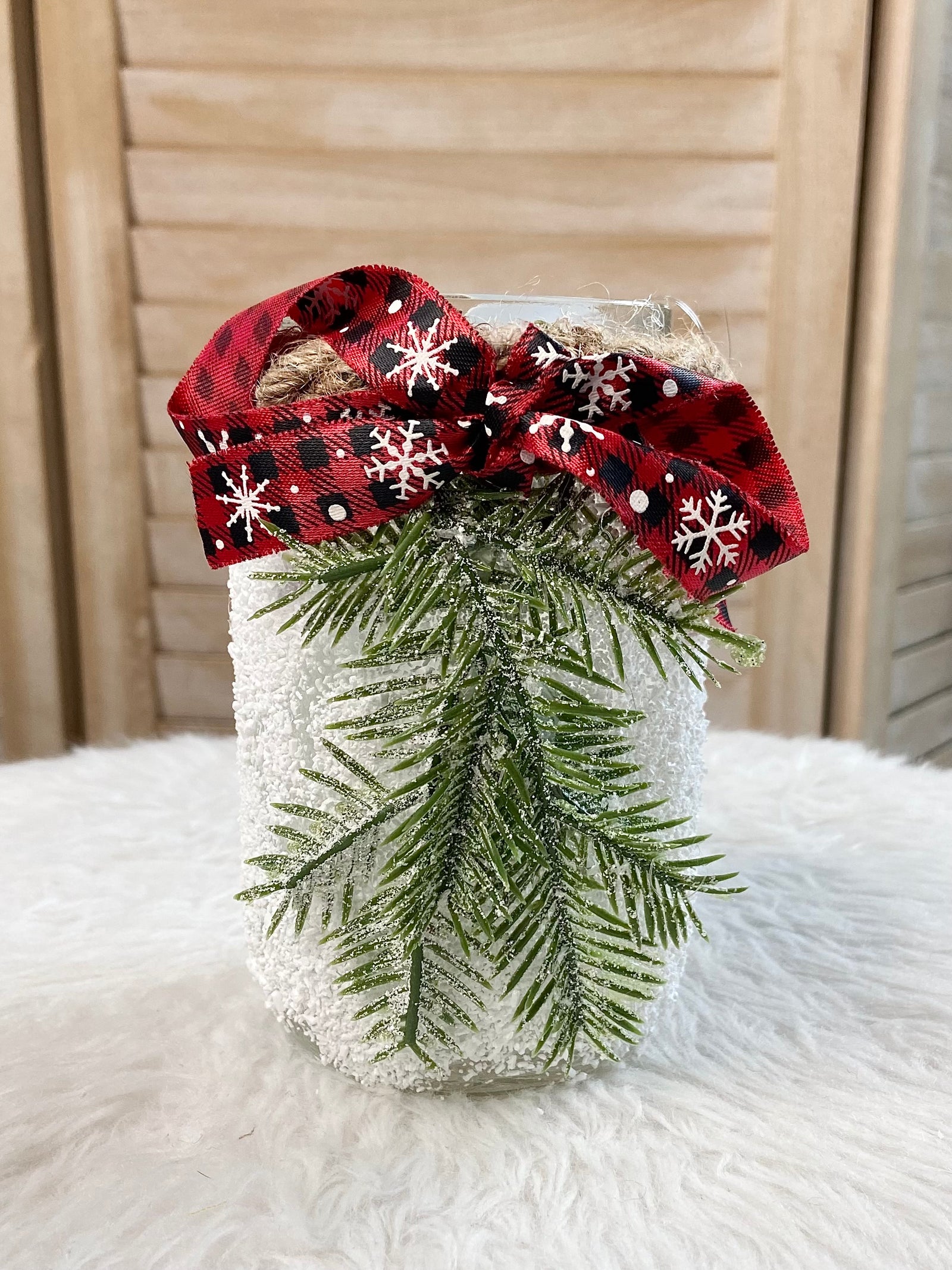 Frosted Woodland Glow Jar