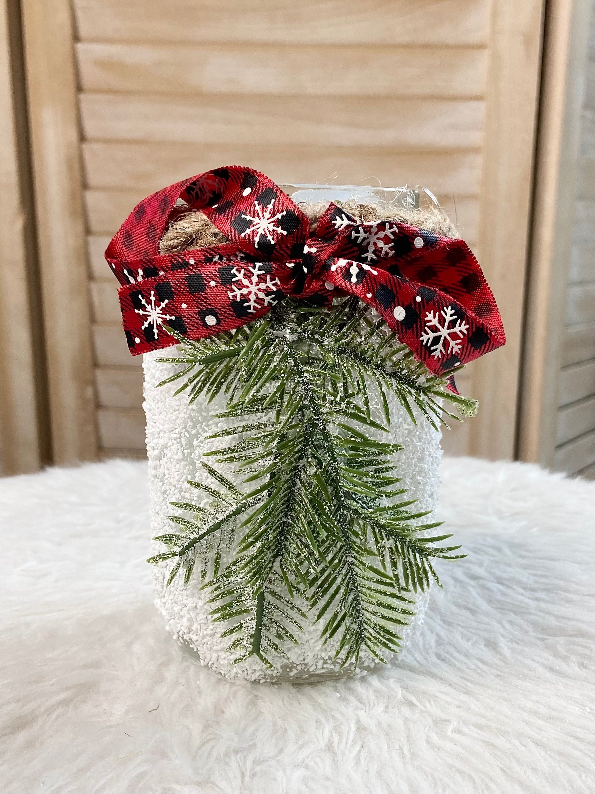 Frosted Woodland Glow Jar