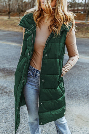 So Much More Longline Hooded Puffer Vest