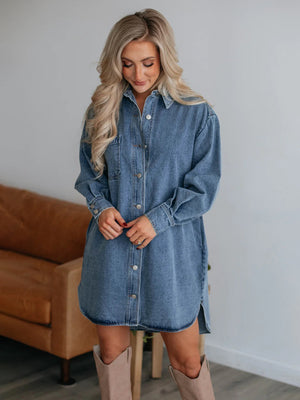 Talking My Language Denim Dress