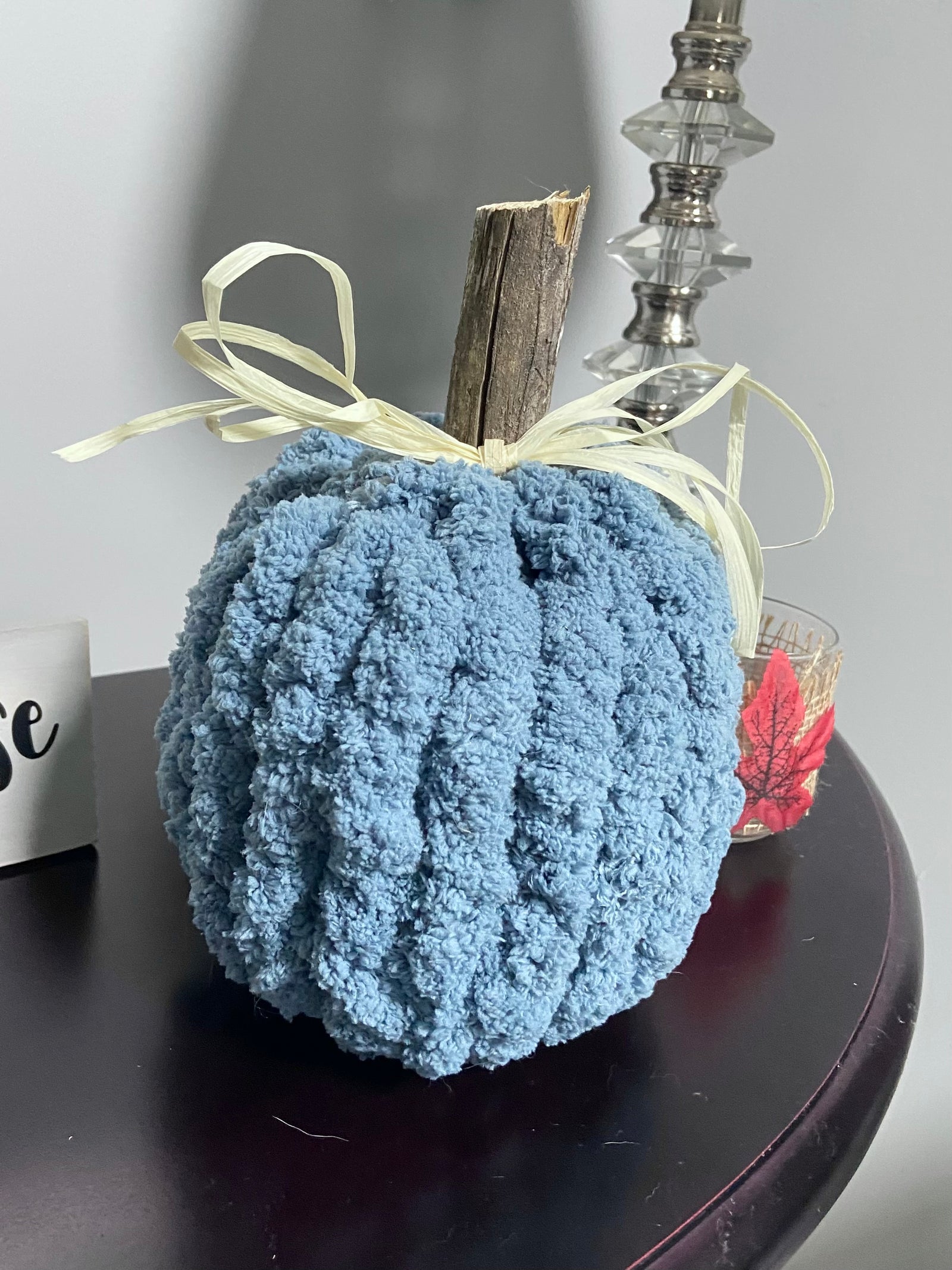 Autumn Harvest Knit Pumpkin-blue