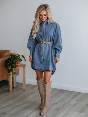 Talking My Language Denim Dress