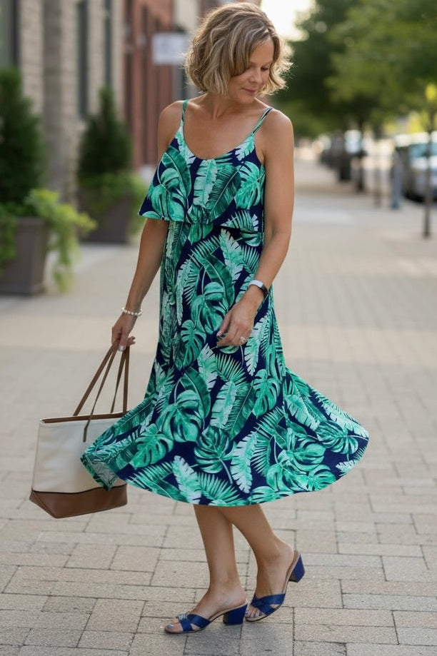 Exotic Escape Palm Dress
