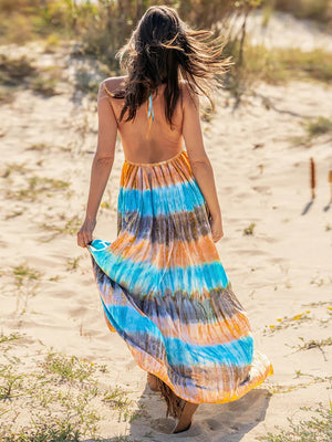 Are We There Yet Halter Neck Maxi Dress