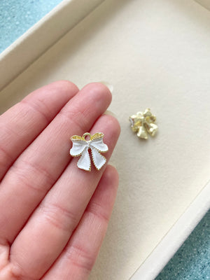 White Bow Charm