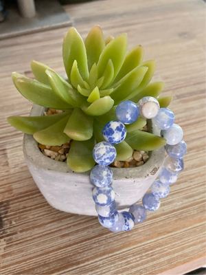 Celestial Veil Agate Bracelet
