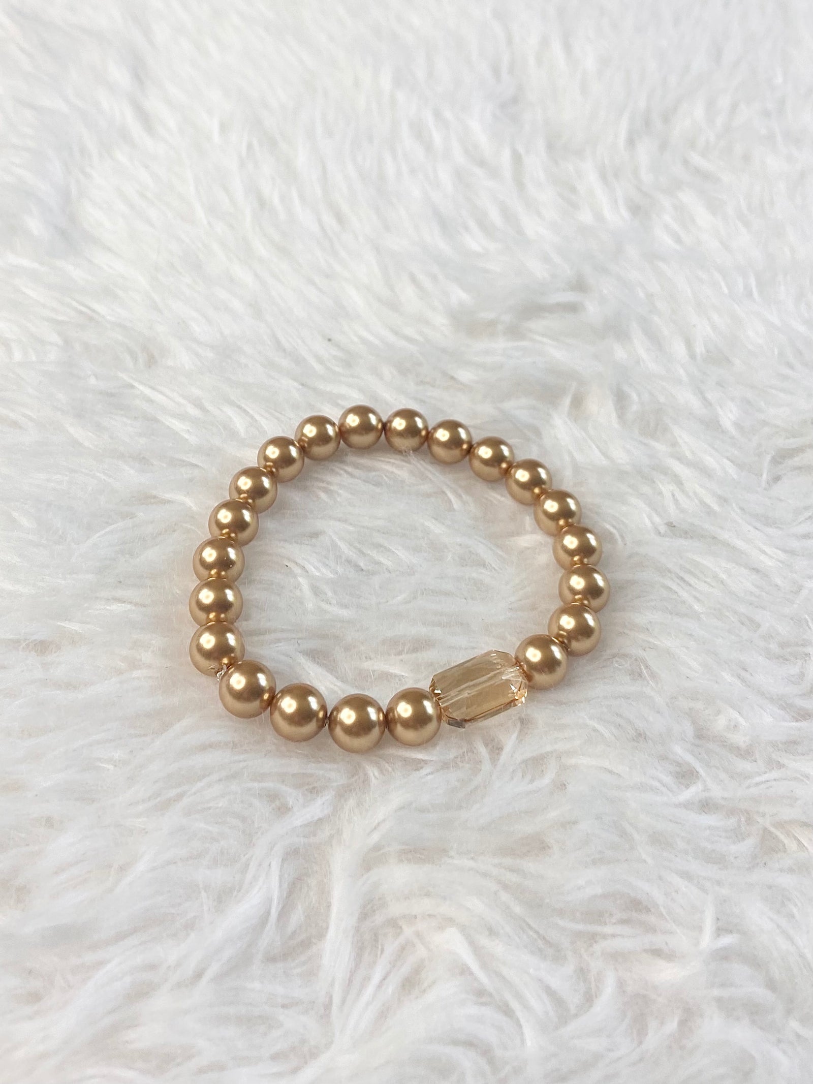 Golden Glow Swarovski Pearl Bracelet