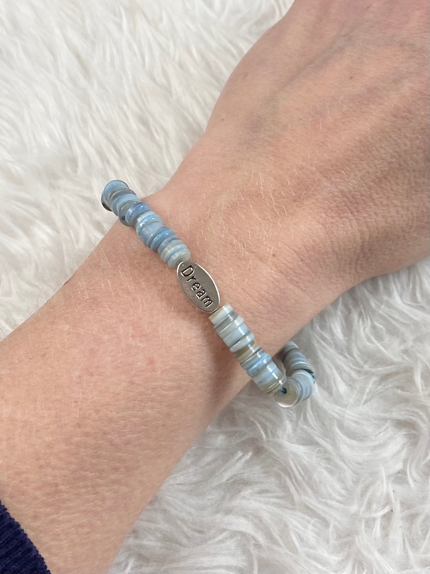 Shell “Dream” Stretch Bracelet