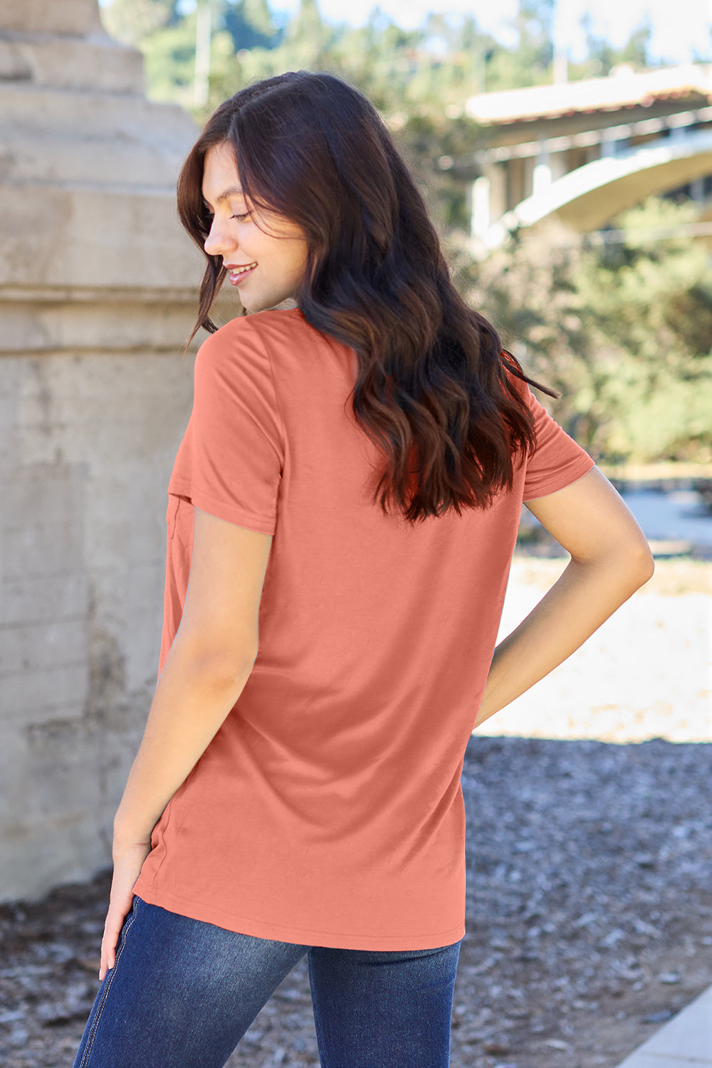 Bamboo V-Neck Short Sleeve Tee