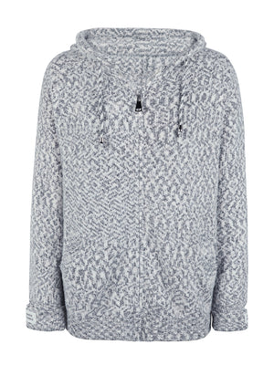 Hazy Horizon Zip-Up Hooded Sweater