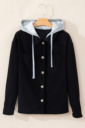 Trendy Traveler Corduroy Hooded Shacket