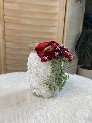 Frosted Woodland Glow Jar