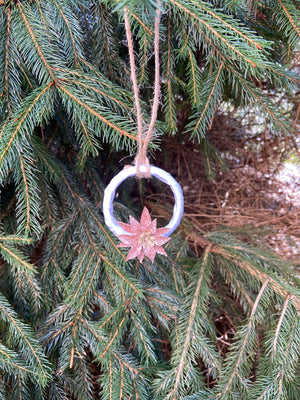 Blush Poinsettia Spark Ornament