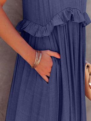 Take A Breath Tiered Maxi Dress with Pockets